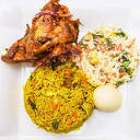 Fried Rice, Salad and Chicken