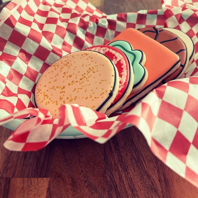 Cheese Burger Cookies for Father&#39;s Day