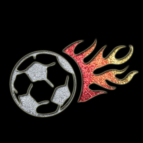 Soccer Flame Stencil