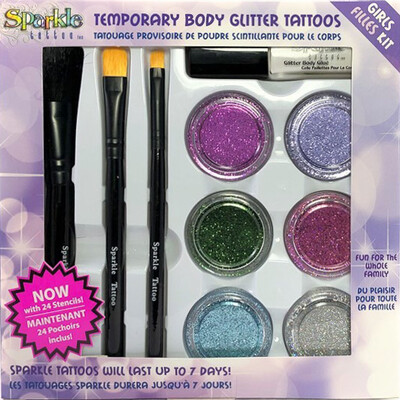 Girl Glitter Tattoo Party Kit