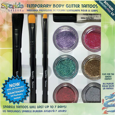 Boy &amp; Girl Glitter Tattoo Party Kit
