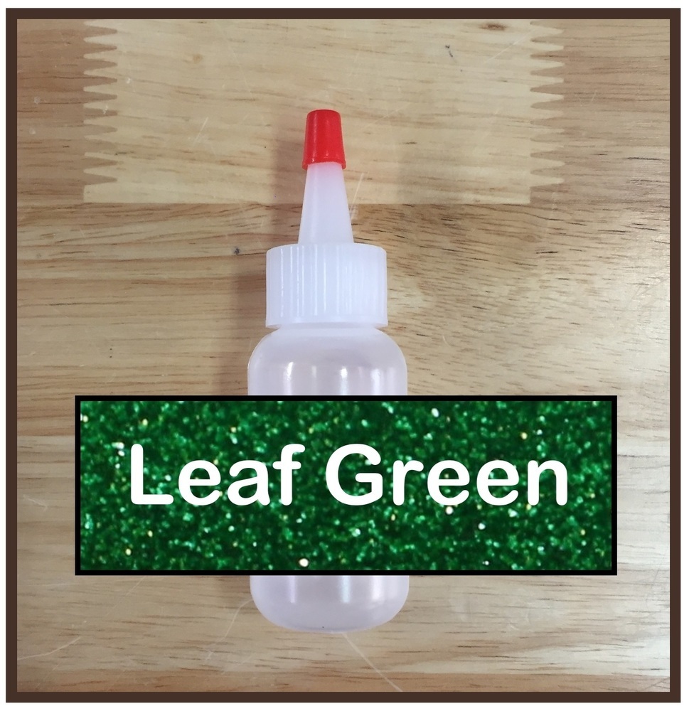 CLEARANCE! Leaf Green Glitter Poof