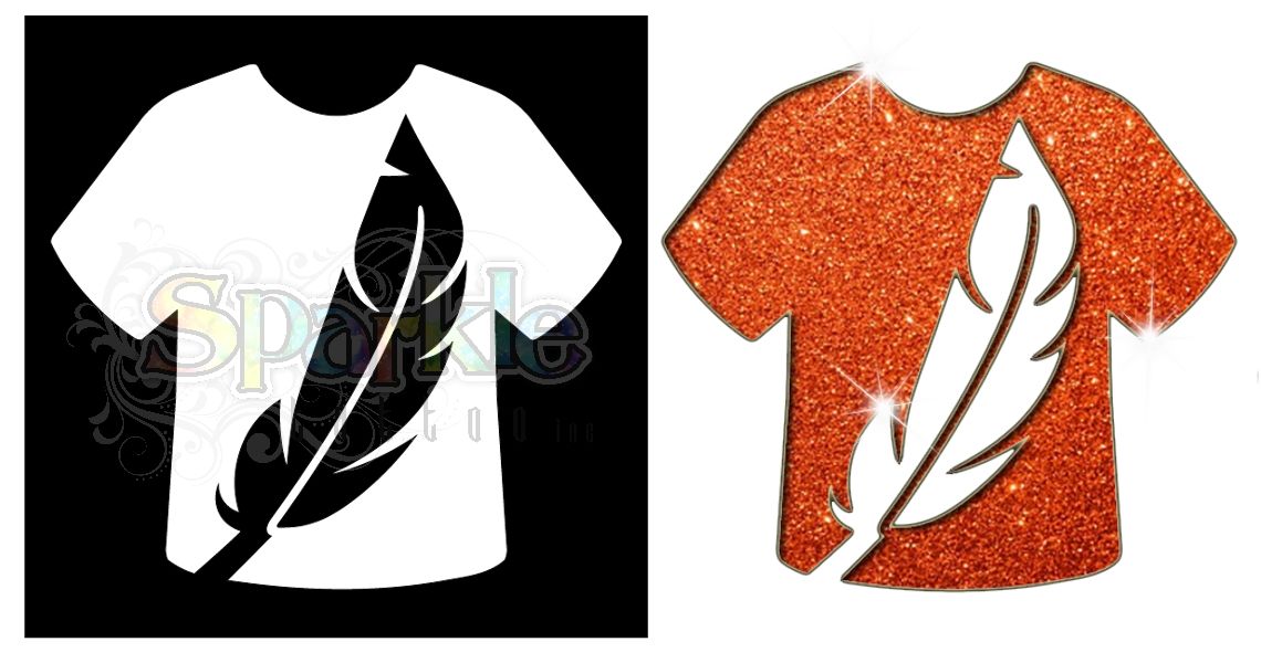 Feather Shirt Stencil