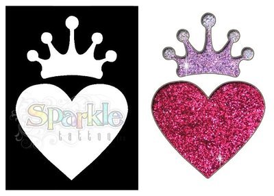 Heart With Crown Stencil