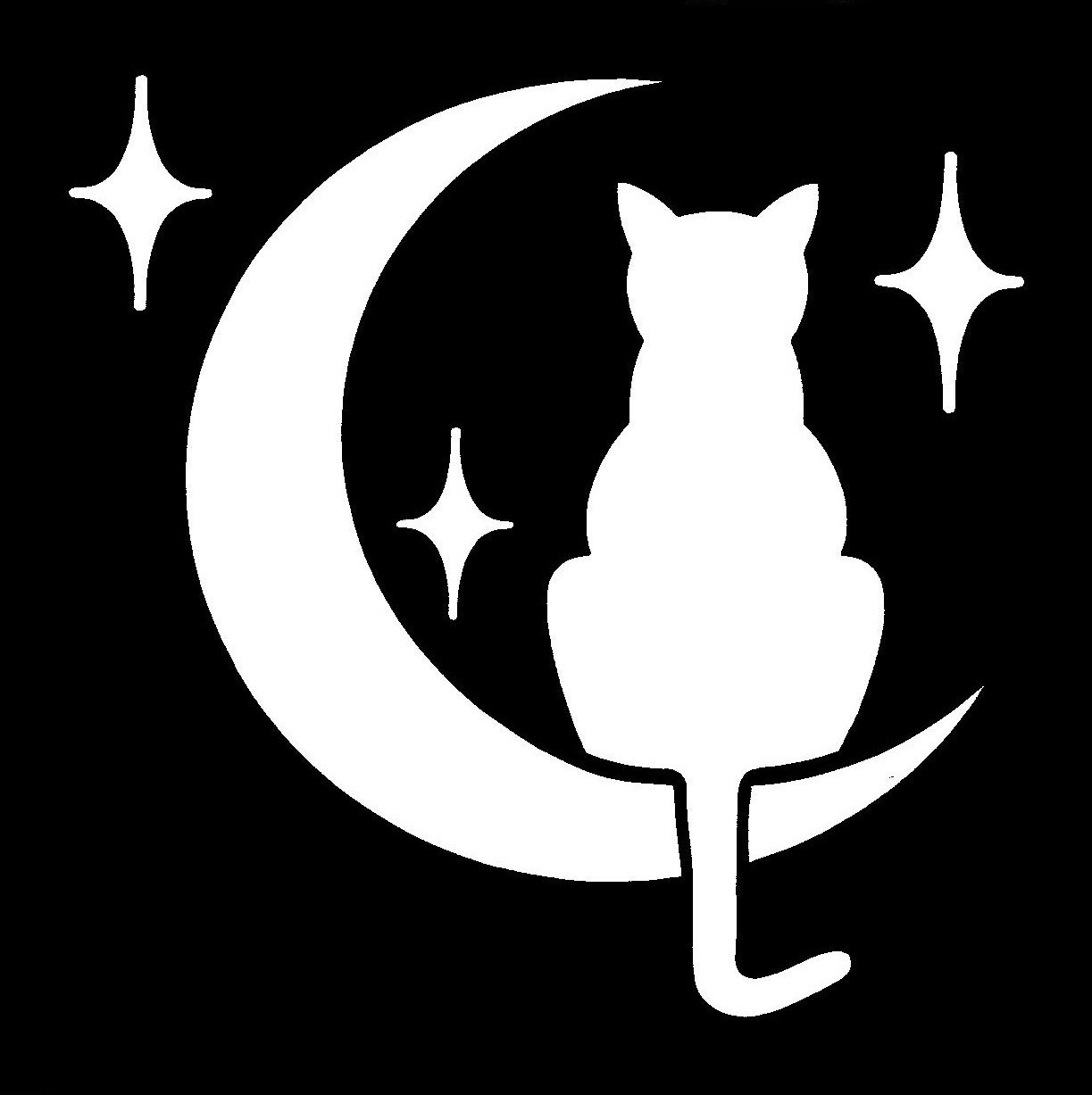 Cat In The Moon Stencil