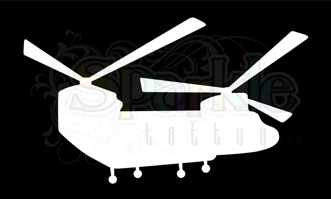 Chinook Helicopter Stencil