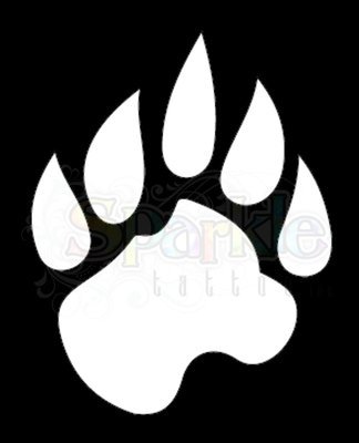 Bear Paw Stencil