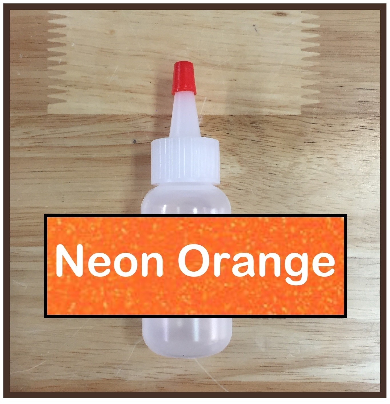 CLEARANCE! Neon Orange Glitter Poof