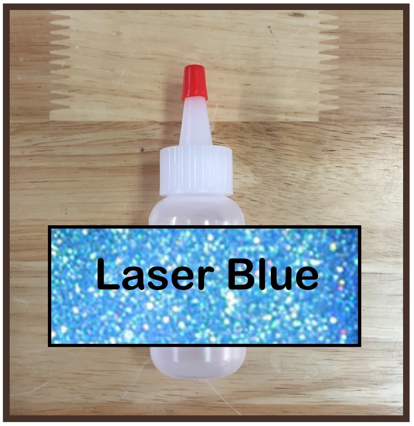 CLEARANCE! Laser Blue Glitter Poof