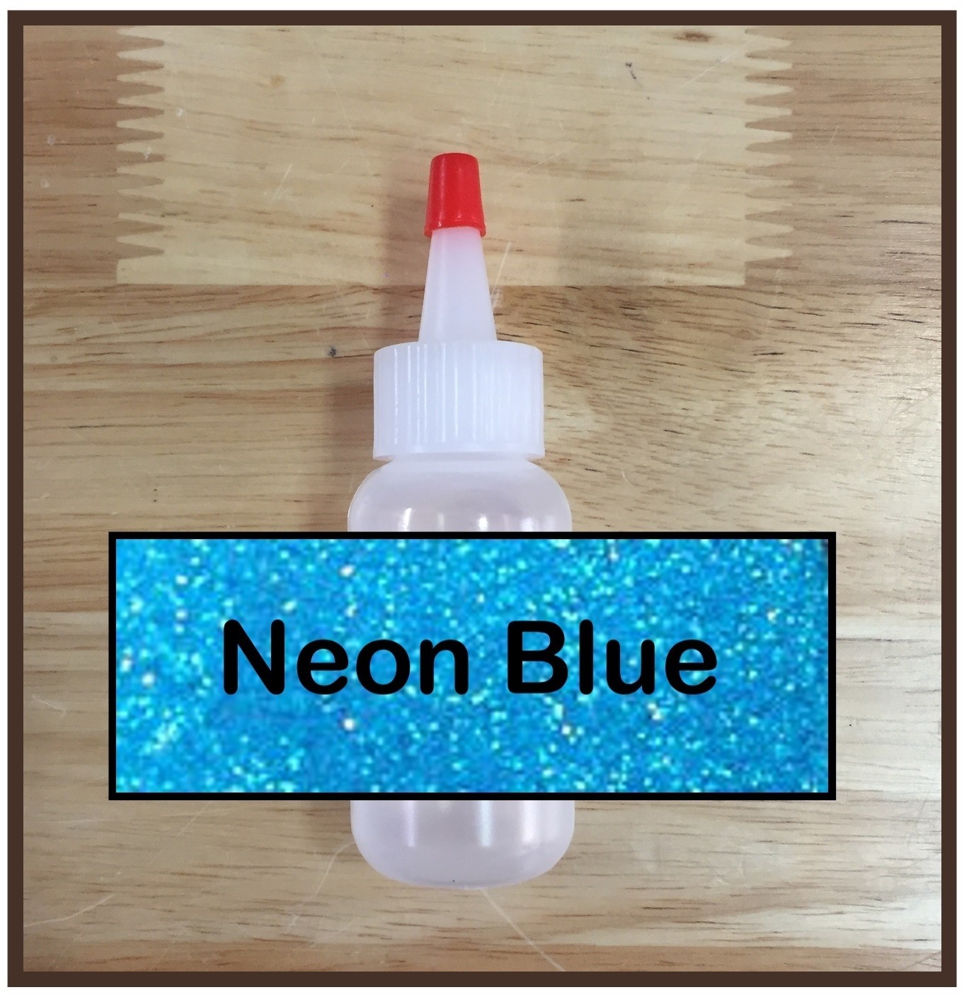 CLEARANCE! Neon Blue Glitter Poof