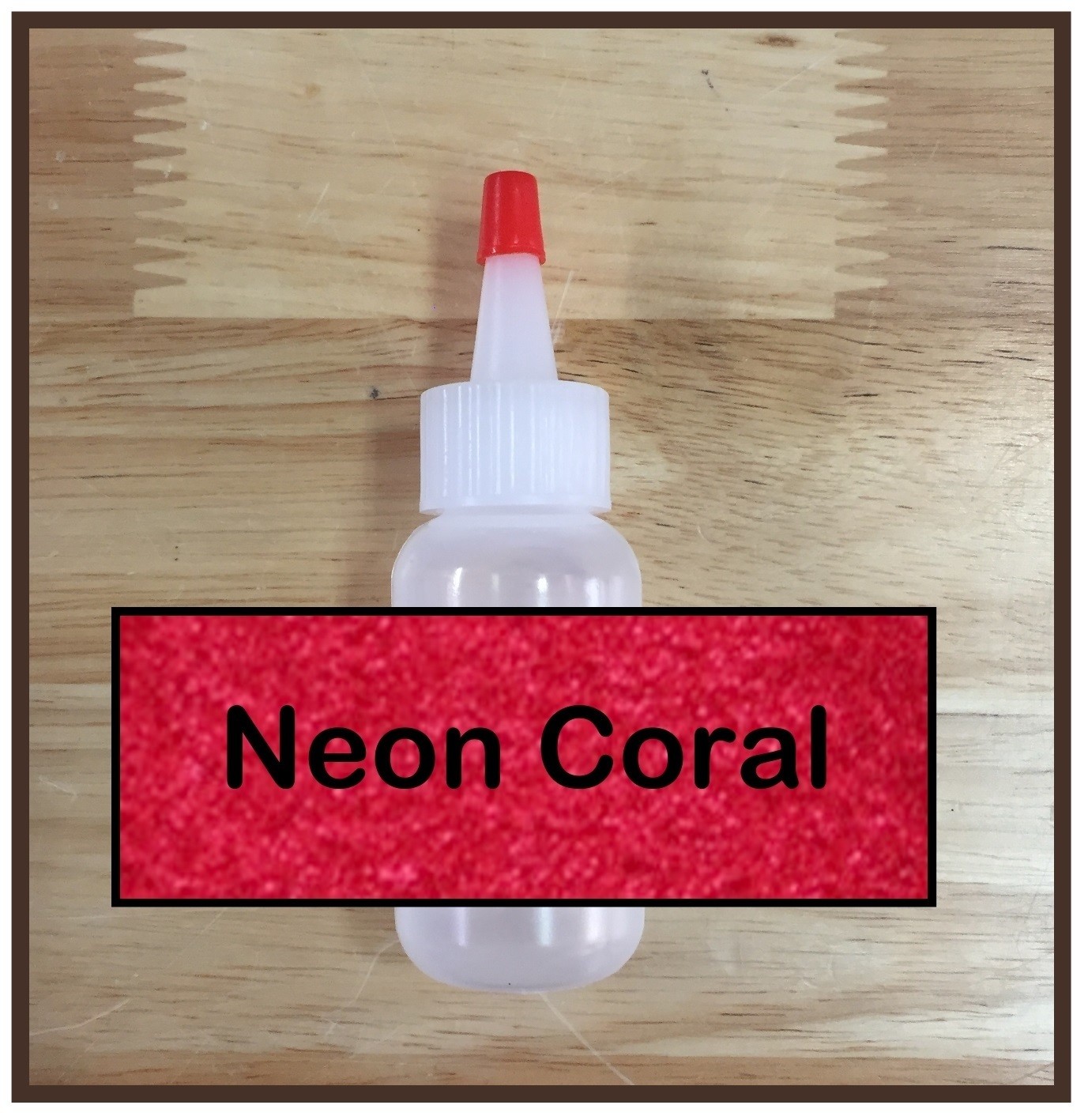 CLEARANCE! Neon Coral Glitter Poof