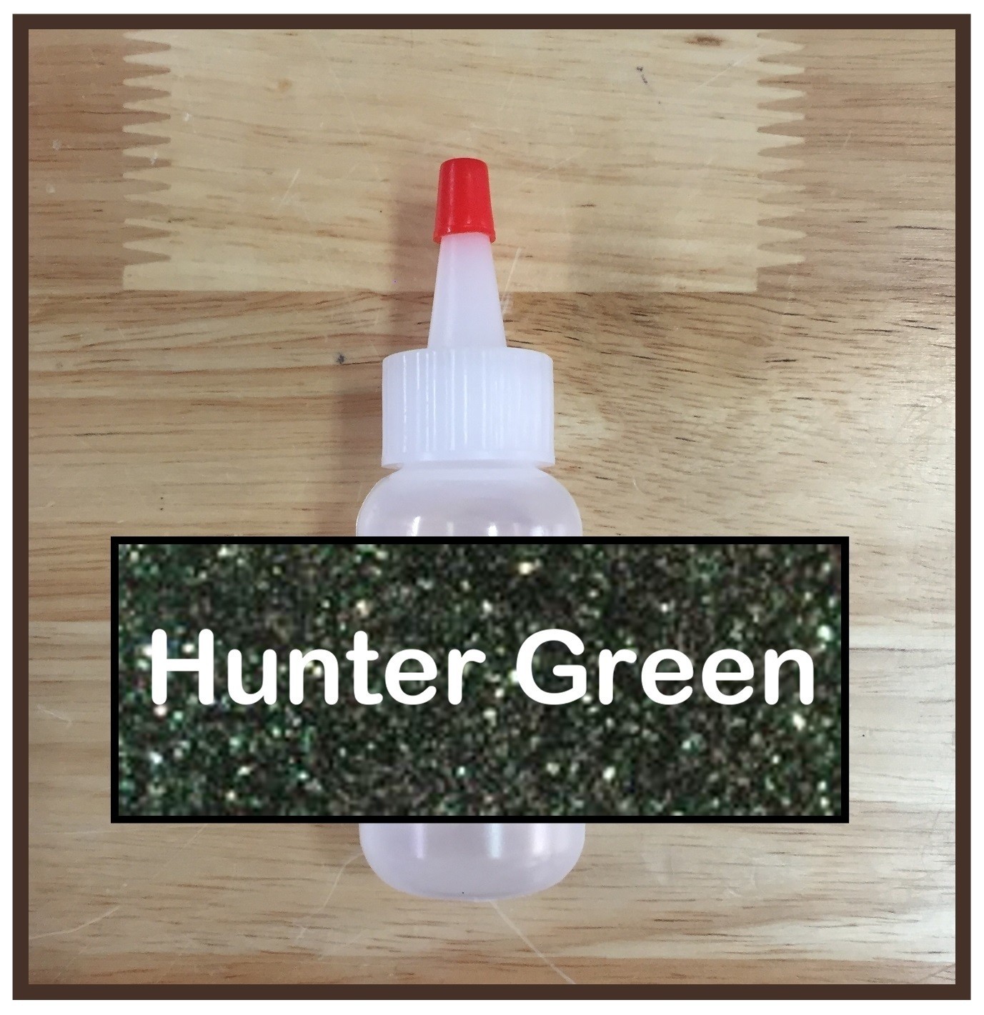 CLEARANCE! Hunter Green Glitter Poof