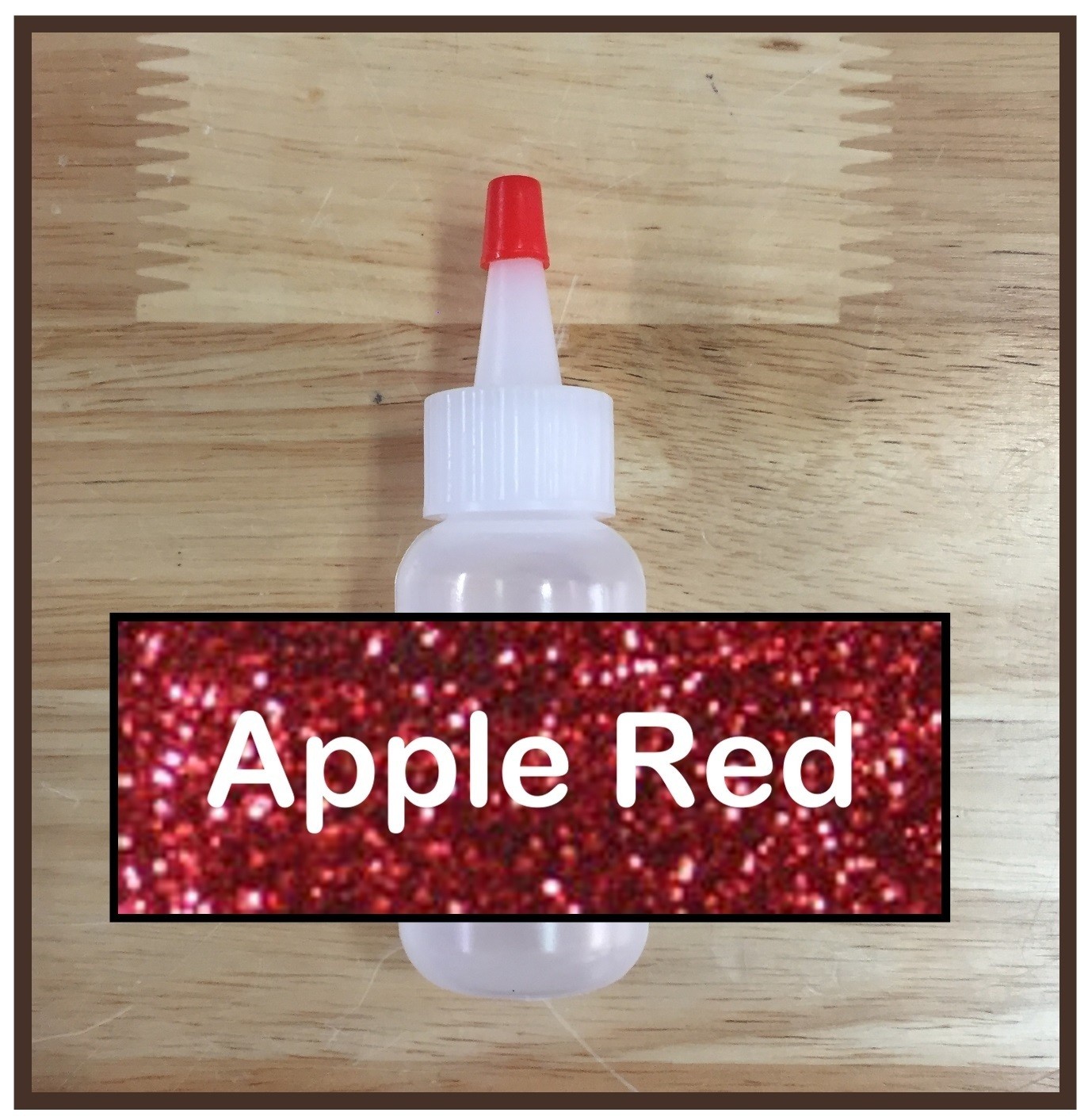 CLEARANCE! Apple Red Glitter Poof
