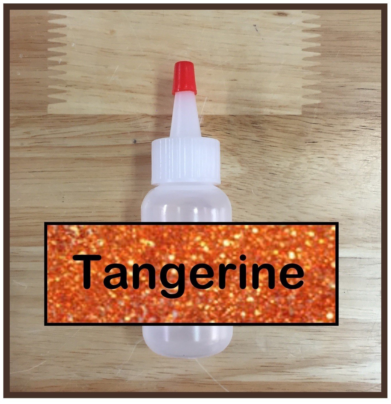 CLEARANCE! Tangerine Glitter Poof