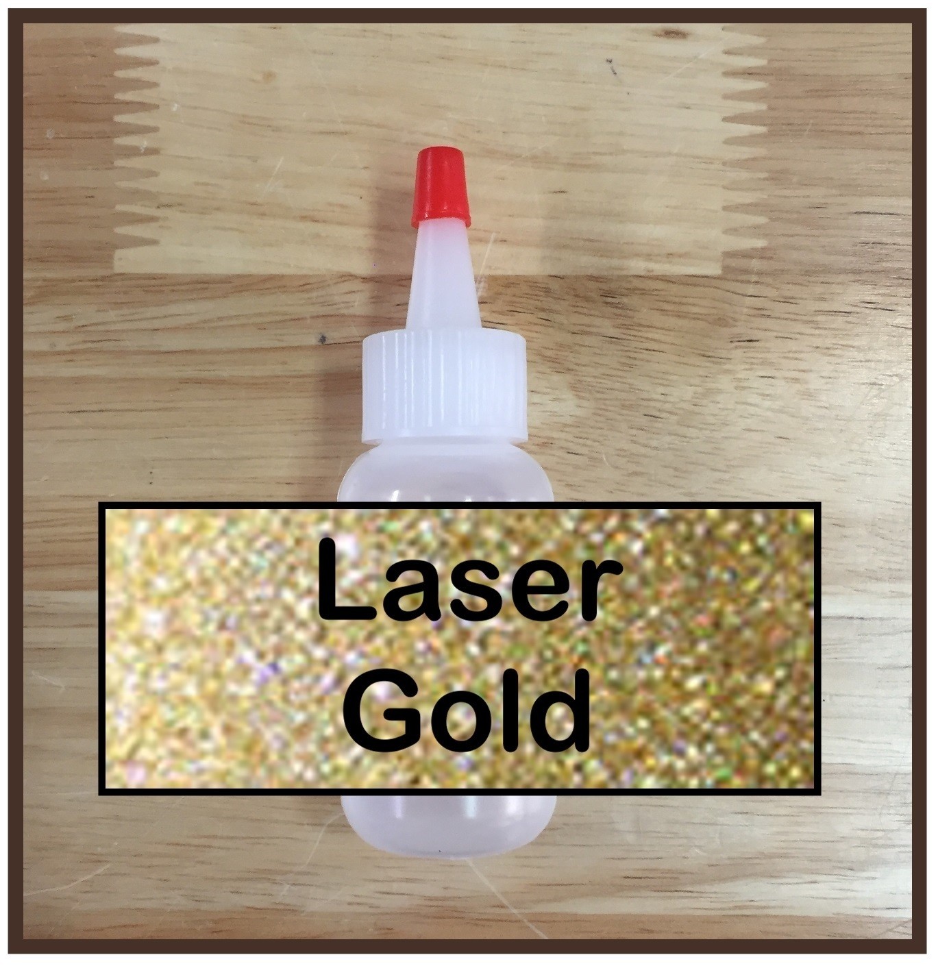 CLEARANCE! Laser Gold Glitter Poof