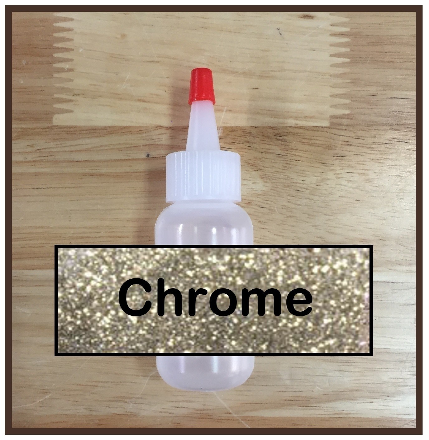 CLEARANCE! Chrome Glitter Poof