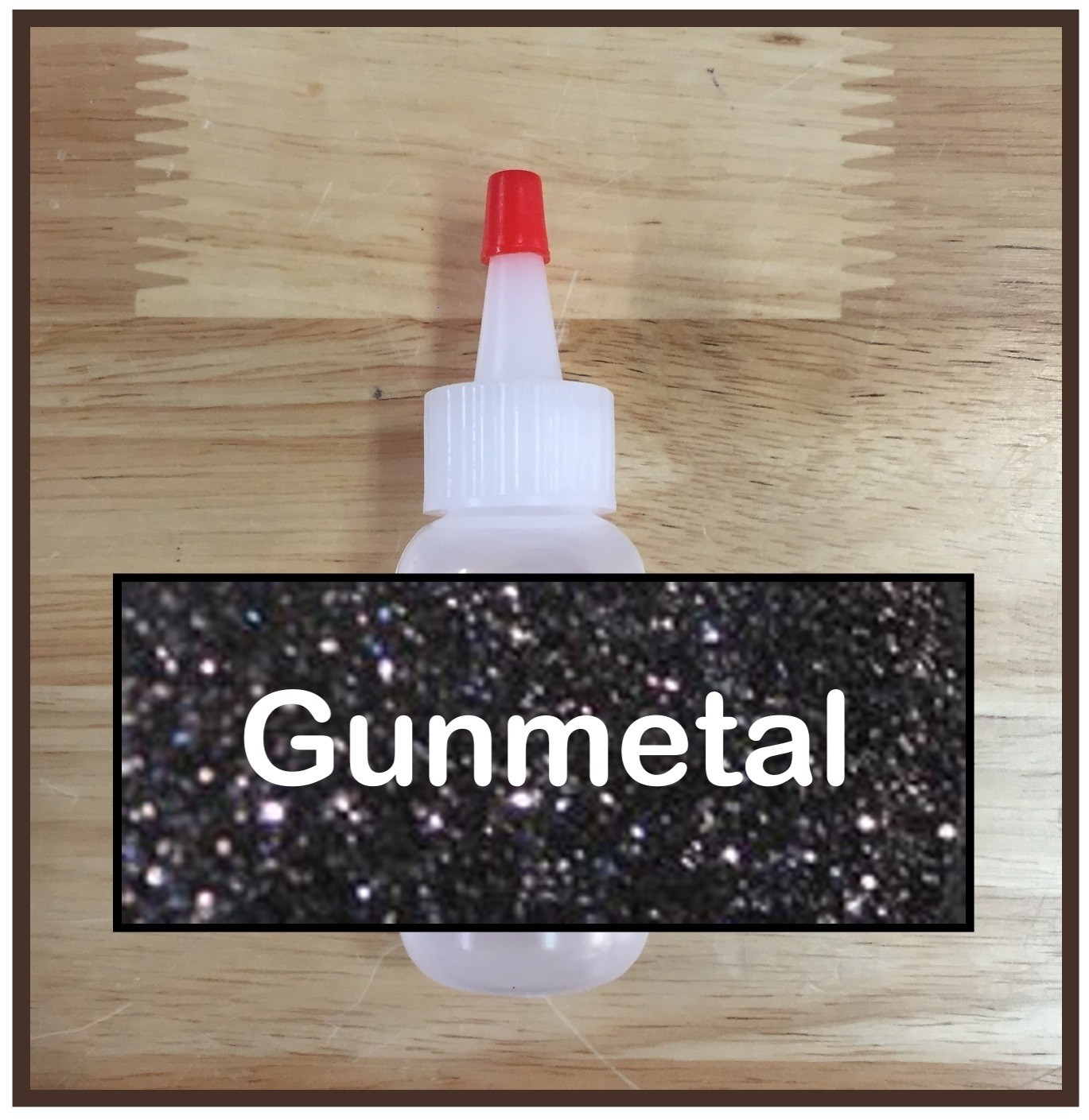 CLEARANCE! Gunmetal Glitter Poof
