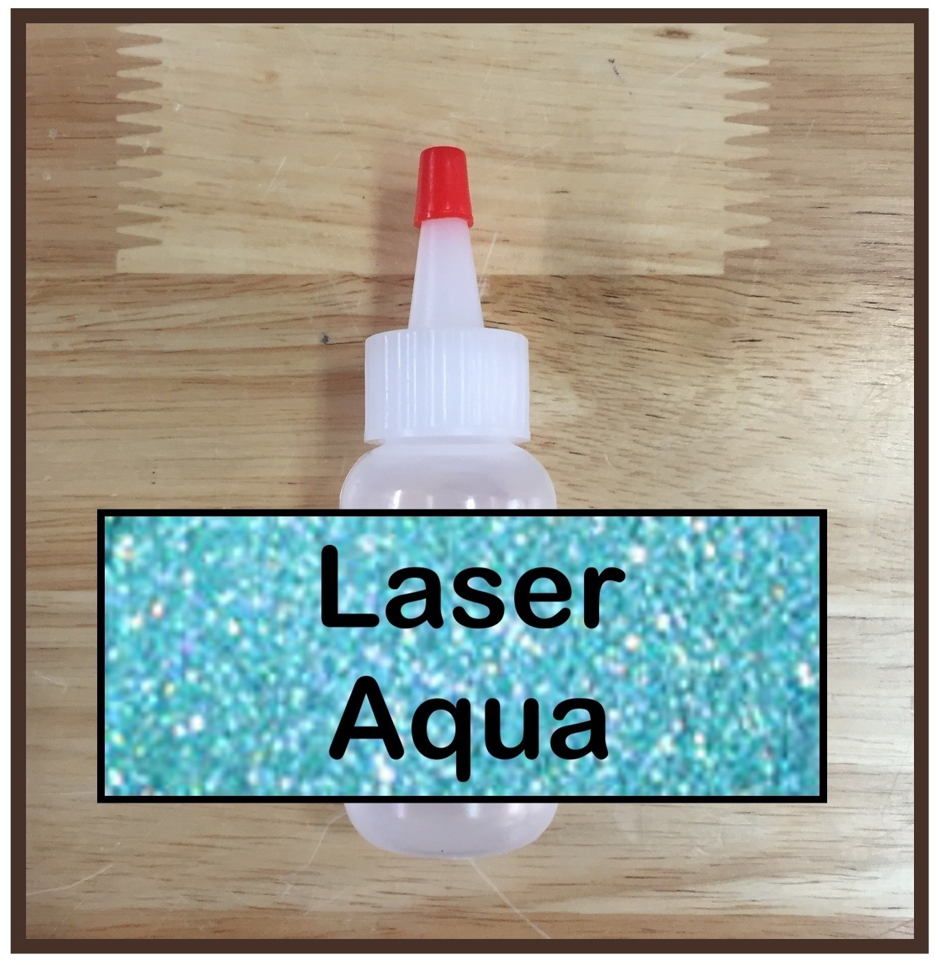 CLEARANCE! Laser Aqua Glitter Poof