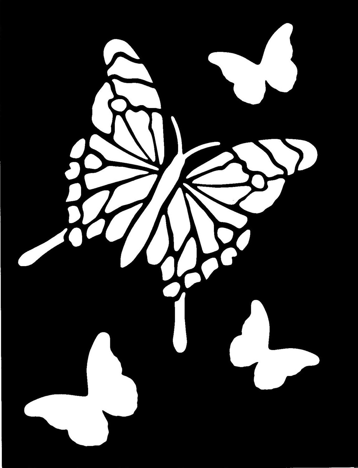 Large Butterfly Stencil