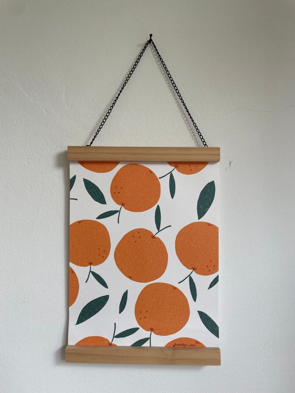 Art-print A4 Sinaasappels