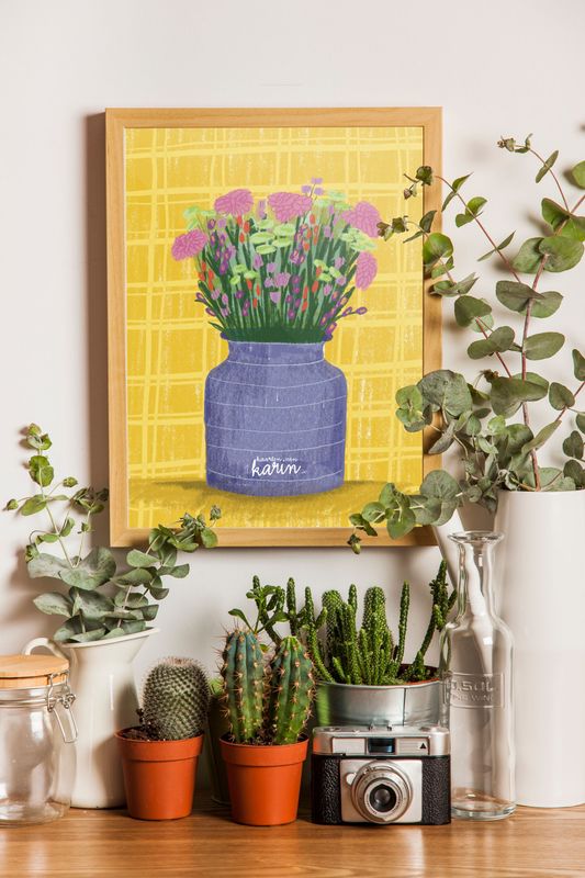 Art-print A4 Bloemen