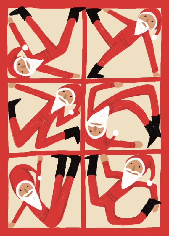 Ansichtkaart_kerstmannetjes