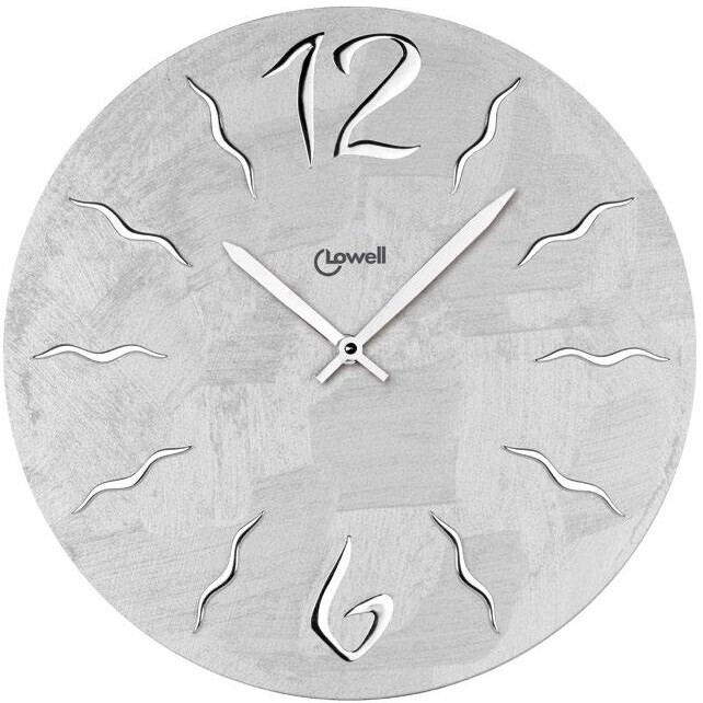 Orologio da parete Ø26 cm in legno grigio e bianco
