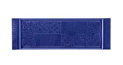 Vassoio rettangolare Rua Nova blu indaco cm. 16,4 x 51