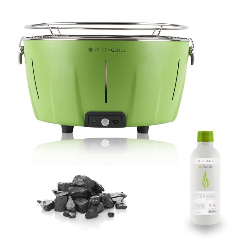 Barbecue da tavolo Instagrill senza fumo portatile|Pak con carbone e Bioetanolo inclusi