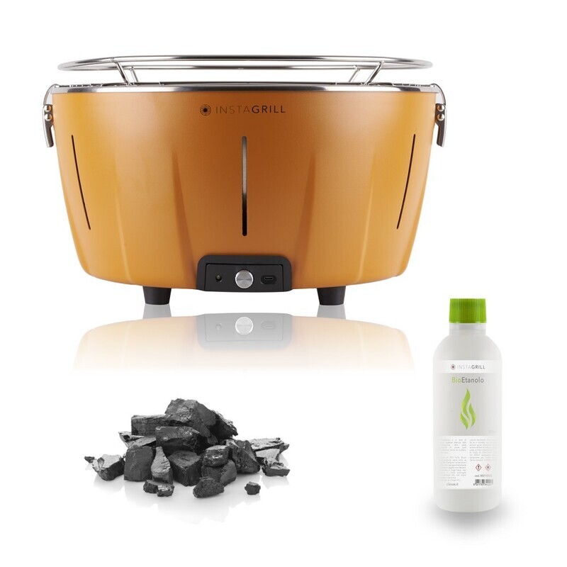 Barbecue da tavolo Instagrill senza fumo portatile|Pak con carbone e Bioetanolo inclusi