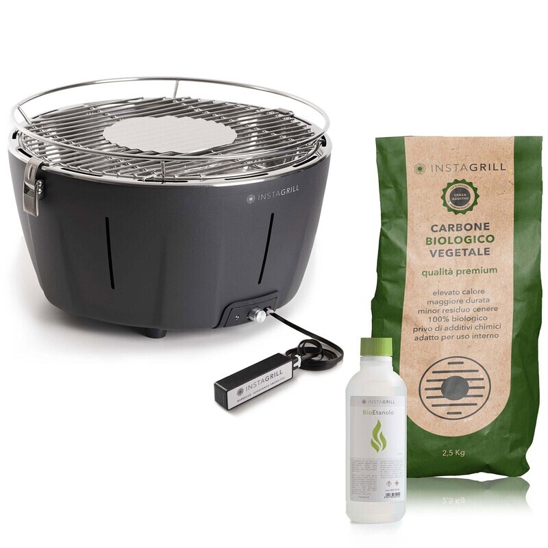 Barbecue da tavolo Instagrill senza fumo portatile|Pak con carbone e Bioetanolo inclusi