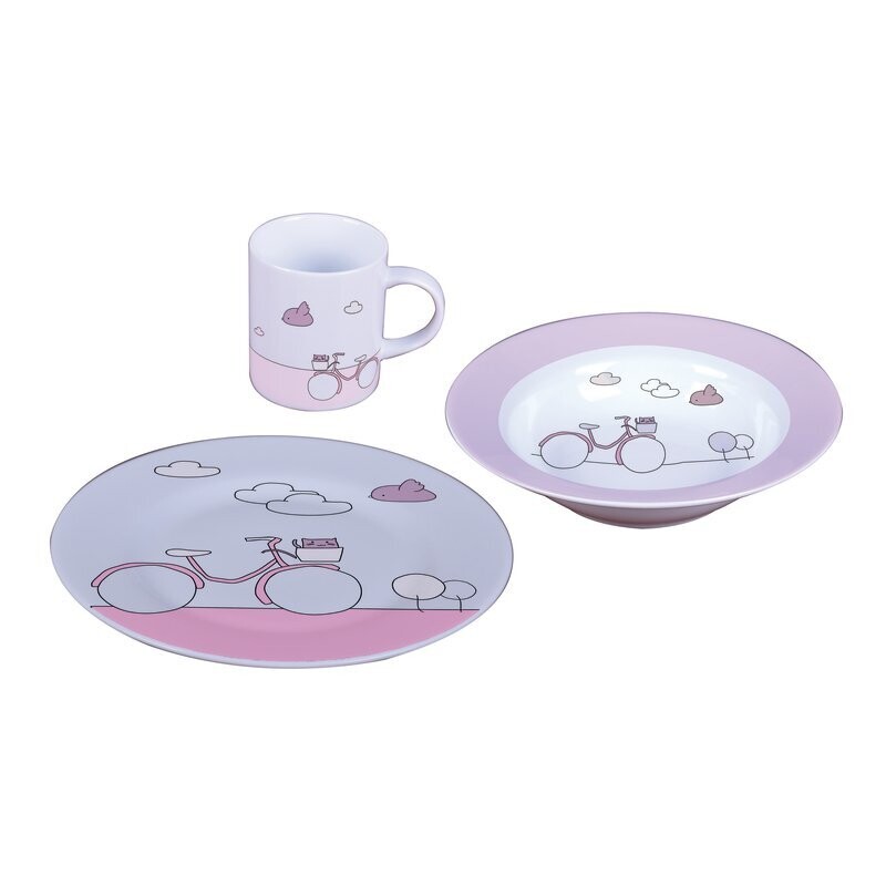 Set 3 porcellane bambino Pink Bike Set 3 porcellane bambino Pink Bike