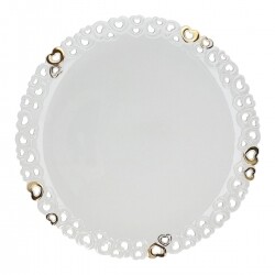 Piatto traforato Valentino oro cm.15
