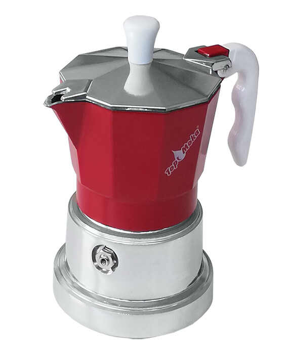 Caffettiera Top Moka 3 tazze rossa