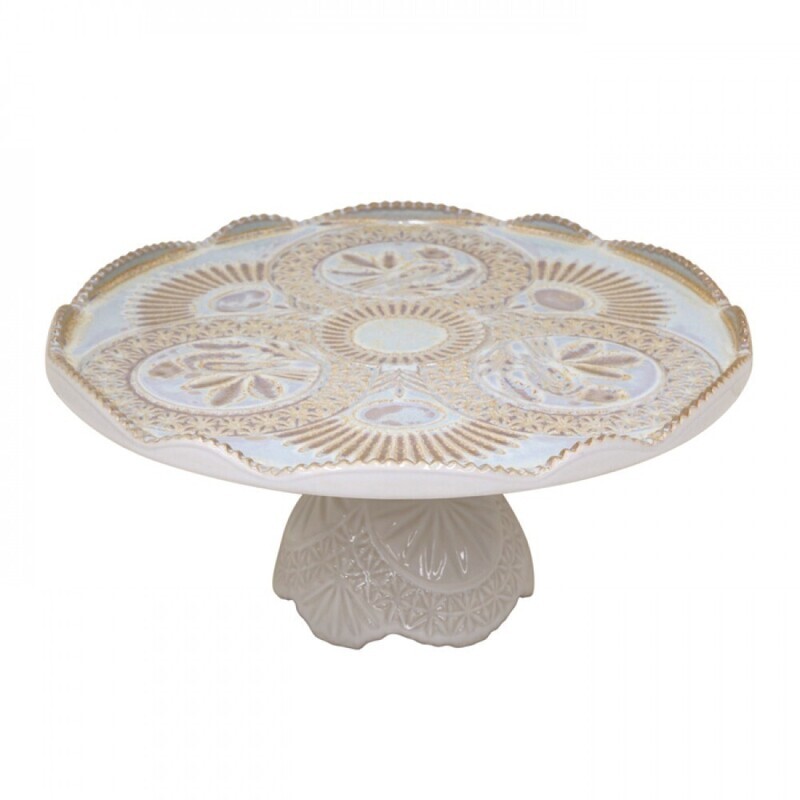Alzata torta Cristal Nacar cm.31 Alzata torta Cristal Nacar cm.31