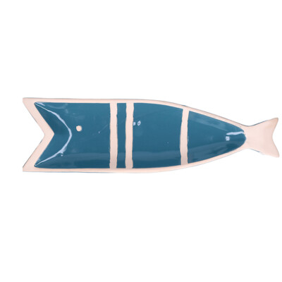 Piatto pesce C blu PELAGICOILLOGICO 38,5x11xh 3 cm
