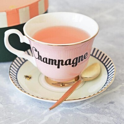 Tazza da tè con piattino Champagne