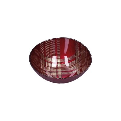 Ciotola vetro Highland rosso/oro Ø 16 cm