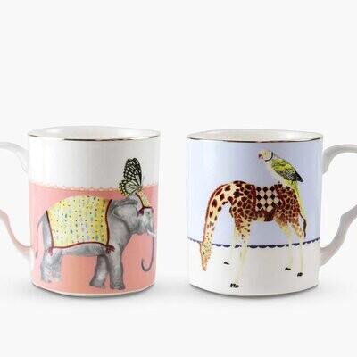 Set 2 mug elefanti e giraffe