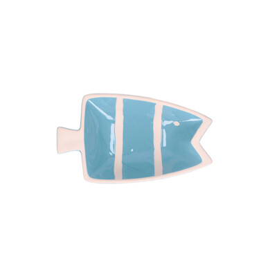 Piatto pesce A azzurro PELAGICOILLOGICO 23,3x14xh 4,5 cm
