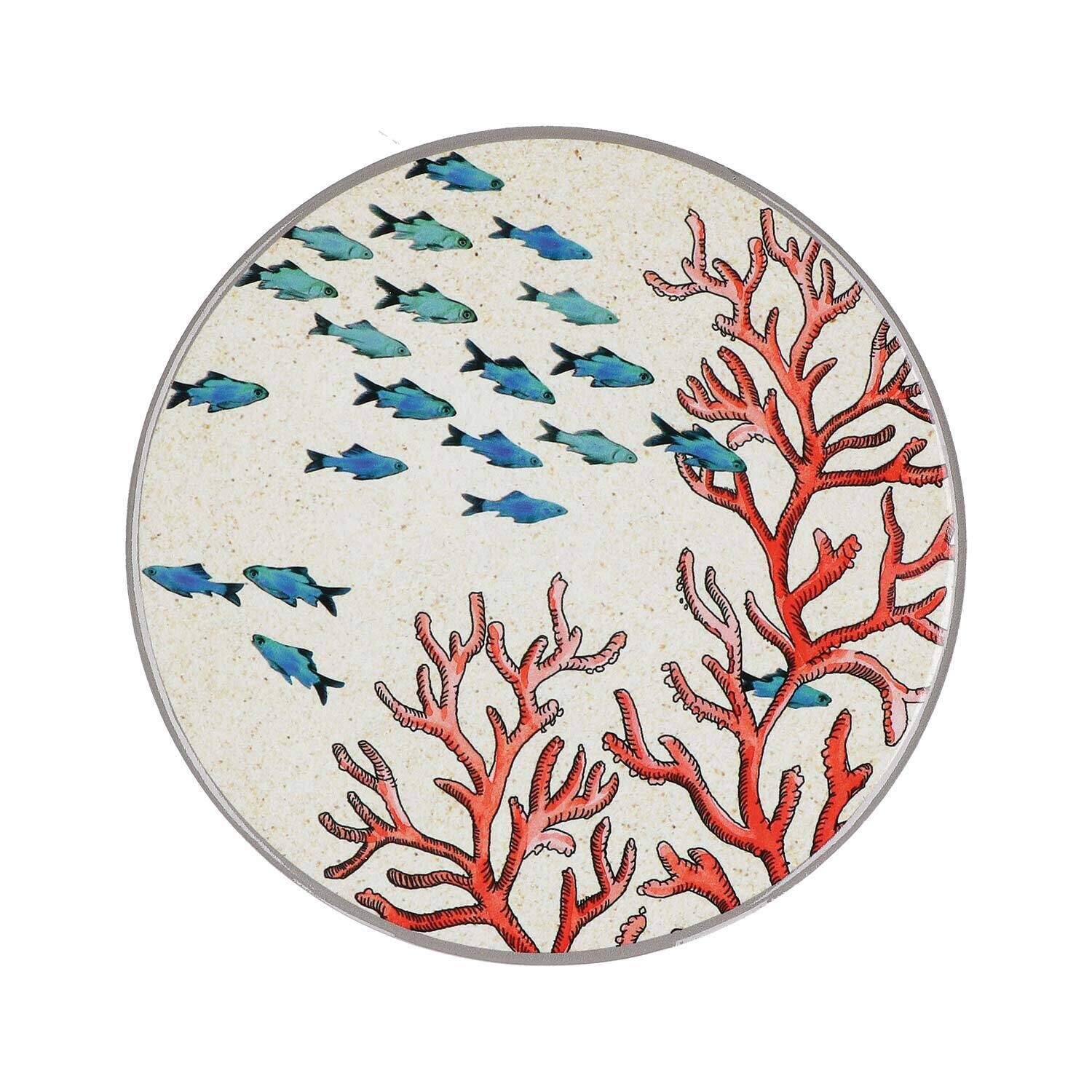 Sottopentola Sea Life corallo tondo cm. 20