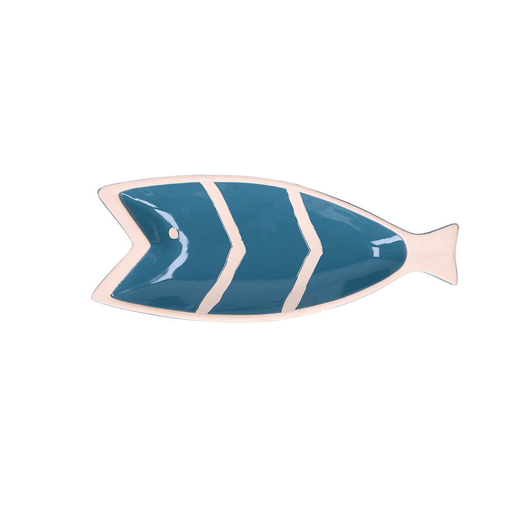 Piatto pesce B blu PELAGICOILLOGICO 30,5×12,5xh 3 cm