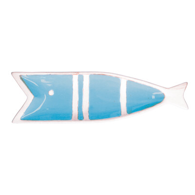Piatto pesce C azzurro PELAGICOILLOGICO 38,5x11xh 3 cm