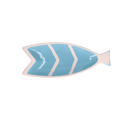 Piatto pesce B azzurro PELAGICOILLOGICO 30,5×12,5xh 3 cm