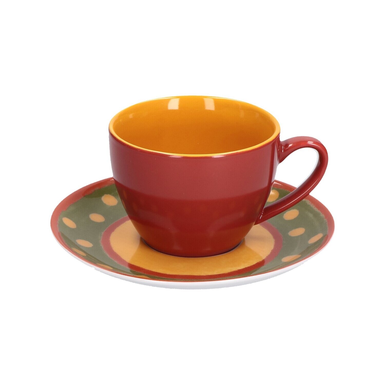 Tazza Tè con piattino 0,18 Lt Cottage rossa