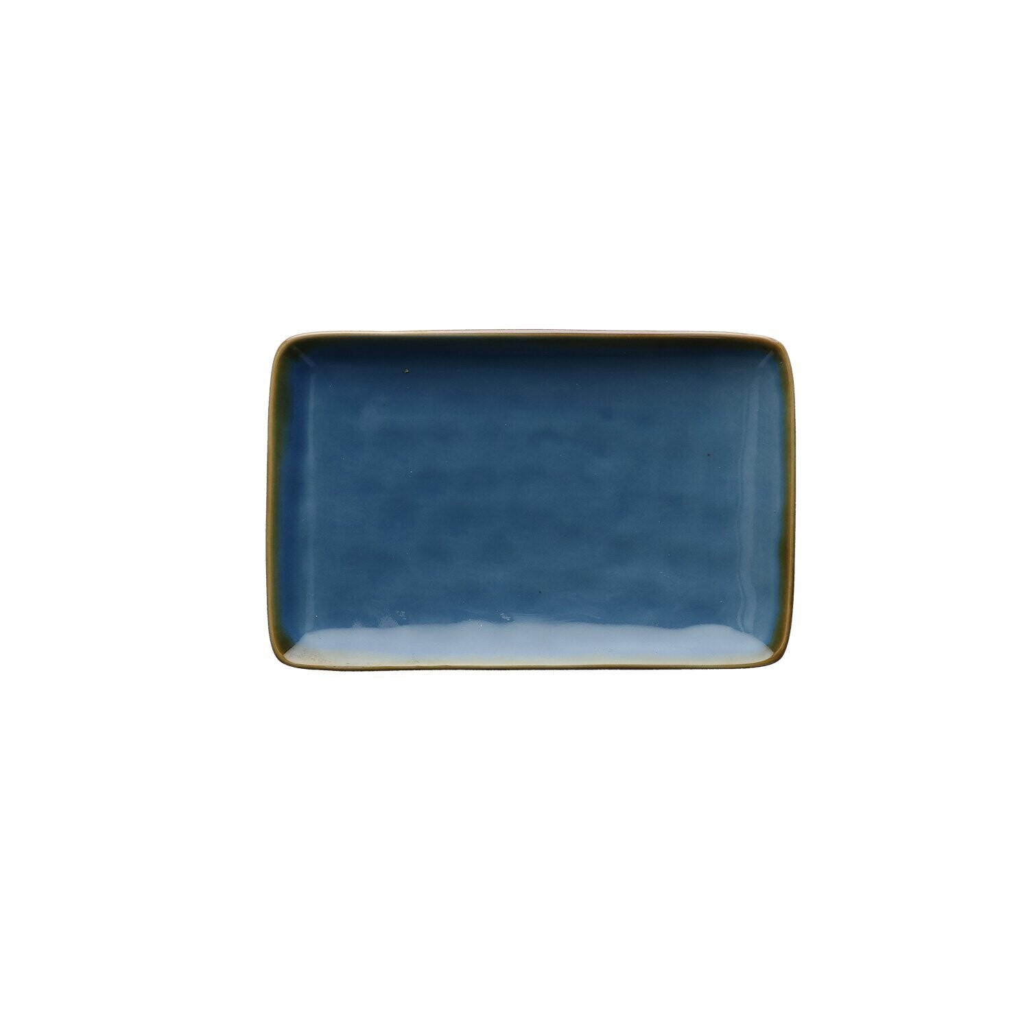 Vassoio rettangolare Concerto blu avio 20x13 cm