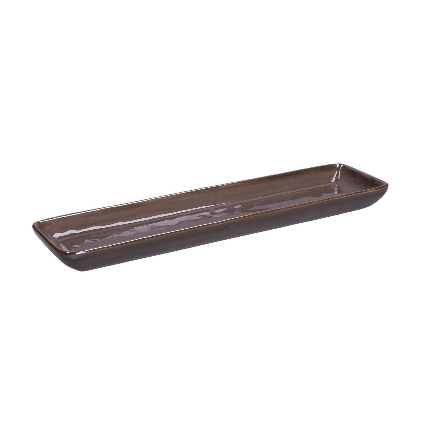 Vassoio rettangolare Concerto grigio tortora 32x8 cm