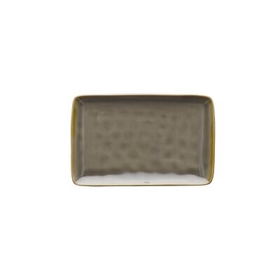 Vassoio rettangolare Concerto grigio tortora 20x13 cm