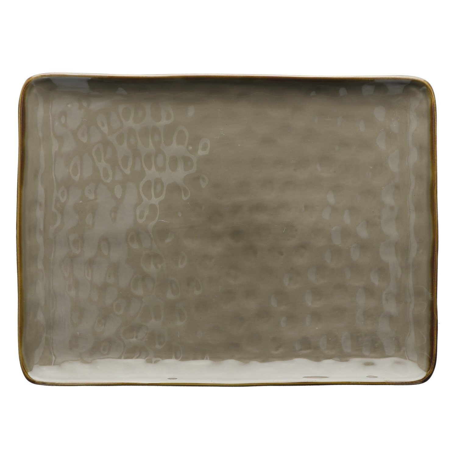 Vassoio rettangolare Concerto grigio tortora 36x26,5 cm