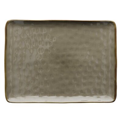 Vassoio rettangolare Concerto grigio tortora 36x26,5 cm